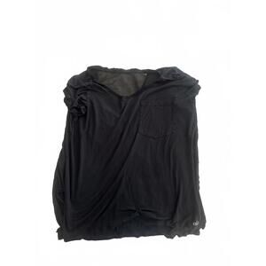 Alo Black Sheer Panel Blouse